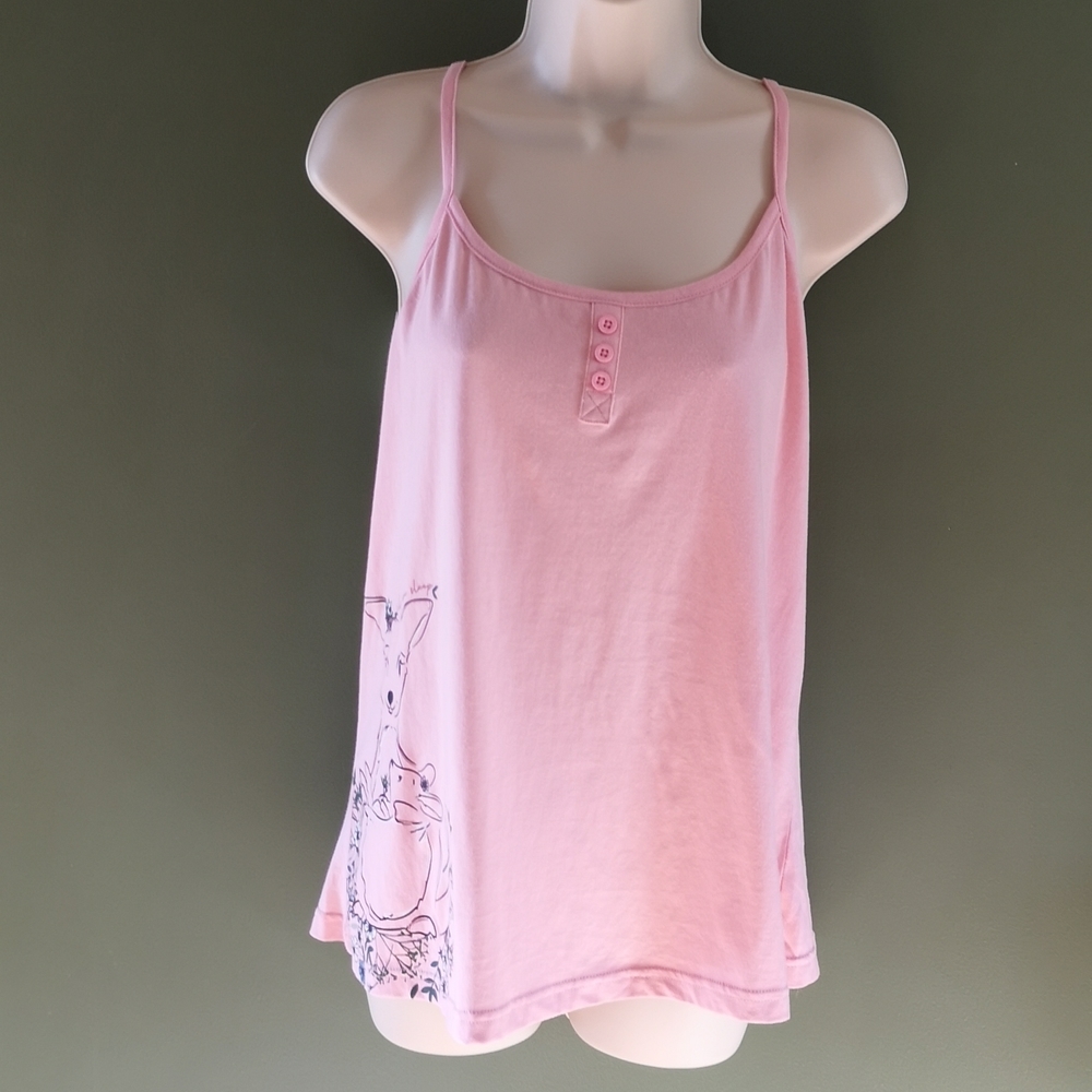 NWT La Vie En Rose Sleep Tank Kangaroo Graphic Pink Sz XL
